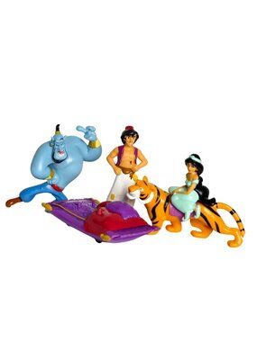 1992 Disney Aladdin Figures Set Aladdin Jasmine Genie Rajah Carpet Collectible